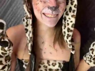 Under the Leopard skirt|Outfit tour - video by MollyLollipop cam model