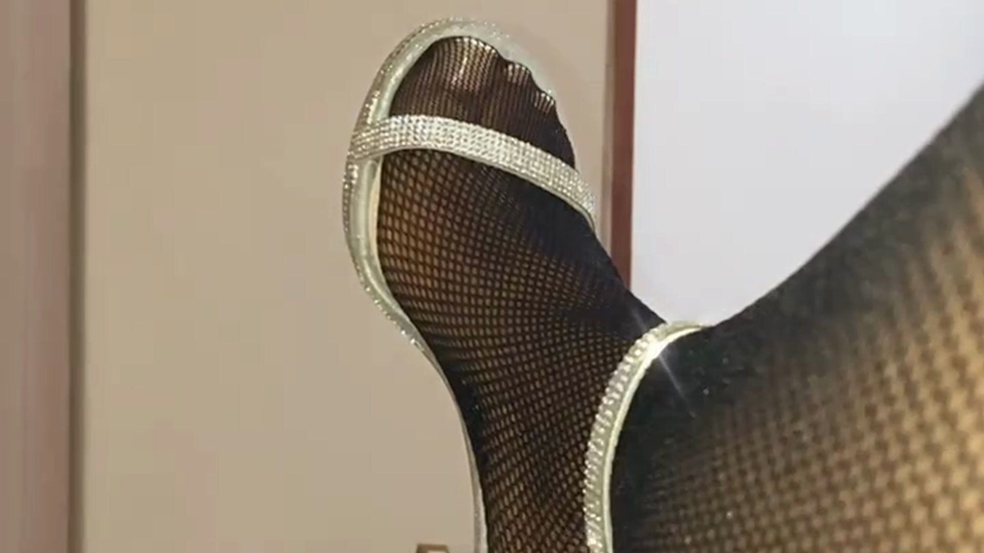 High heels and fishnet