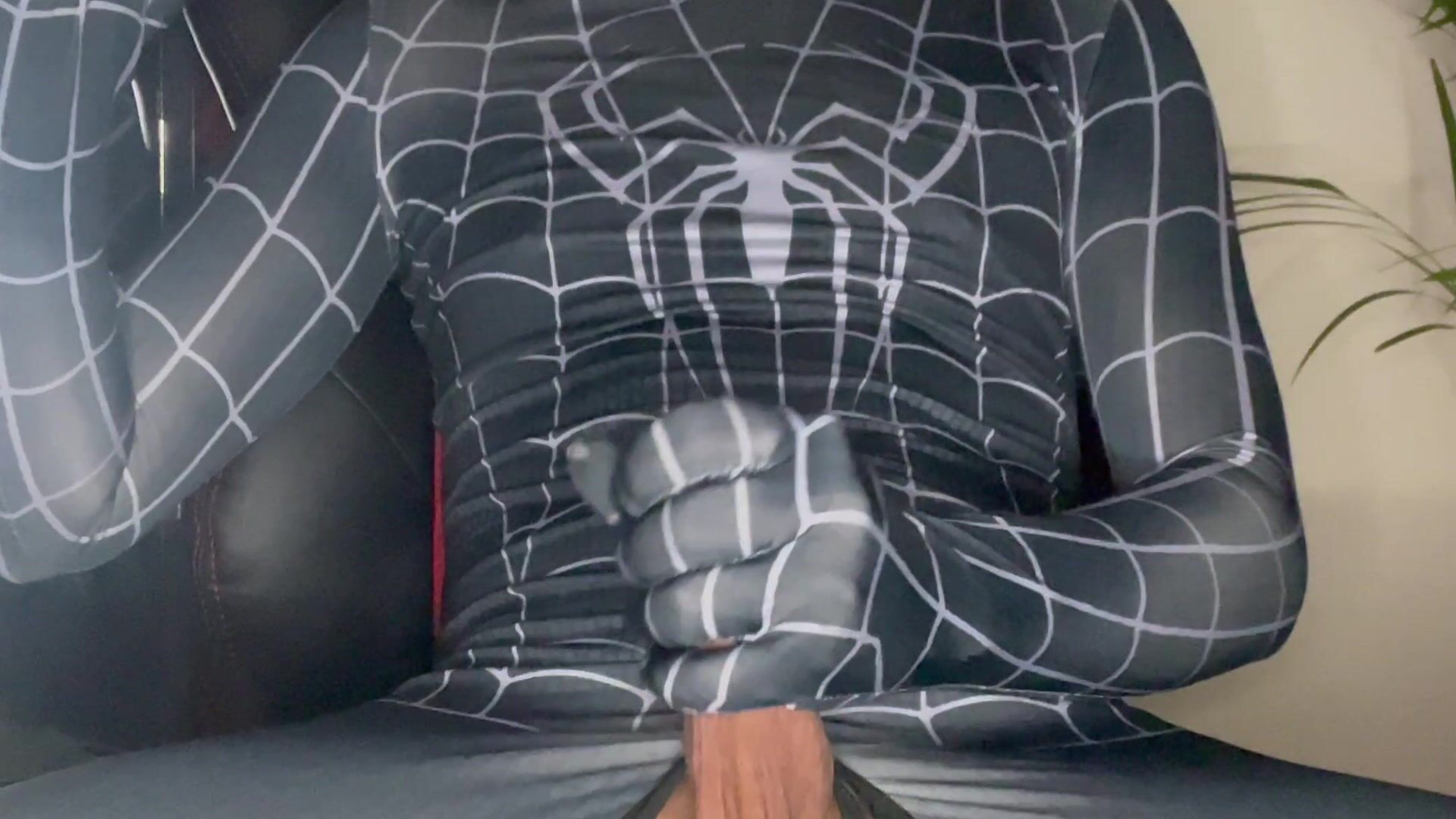 The spicy spider-Eros playing with him dick