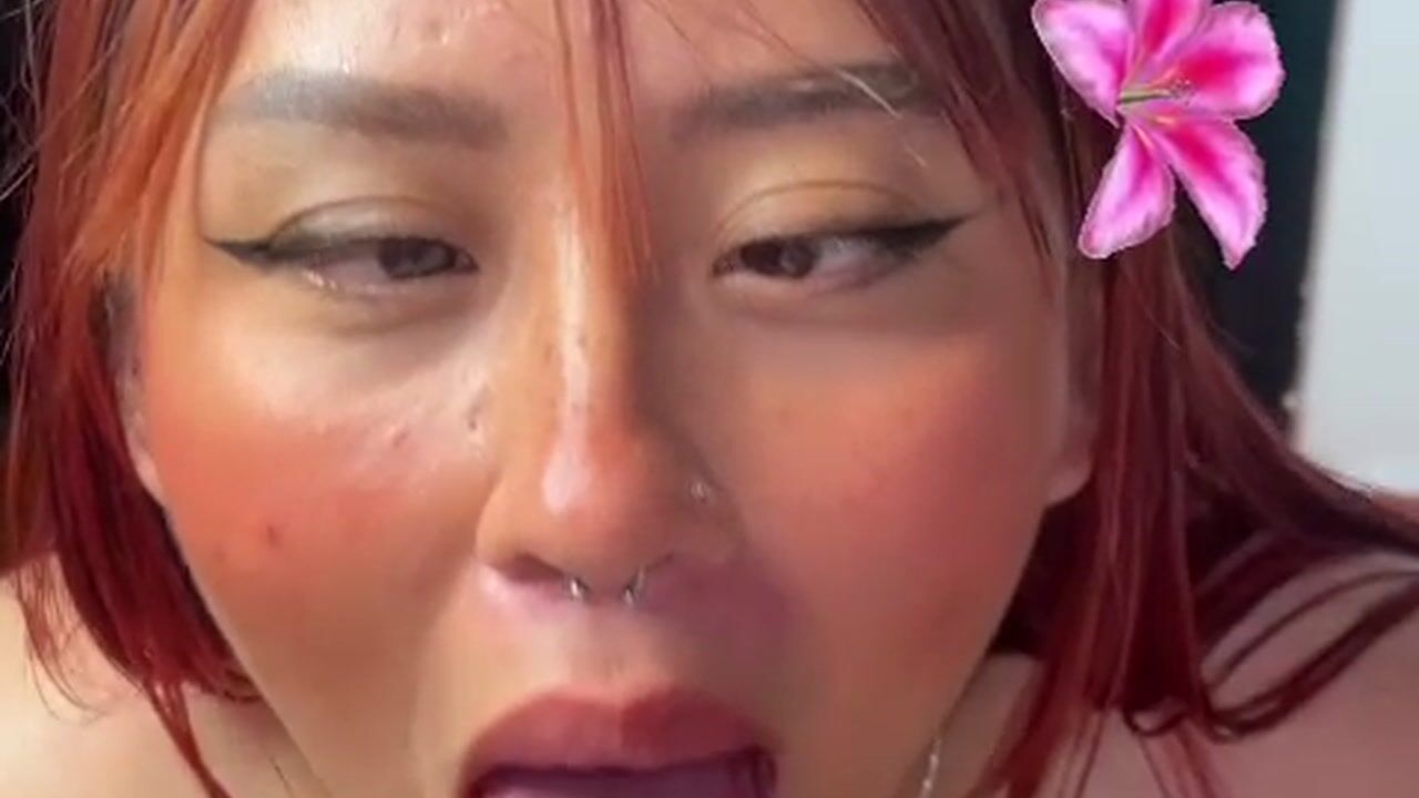 AHEGAO GAME WITH SALIVA AND DILDO