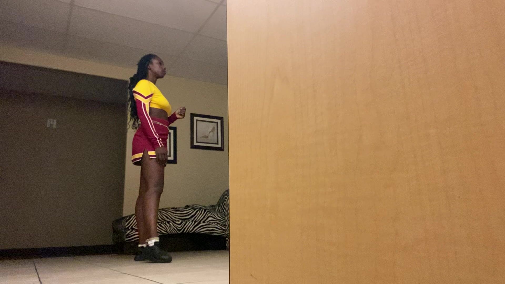 Spying On Cheerleader In Locker Room