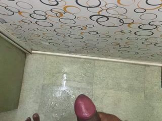 Bathroom cumshot