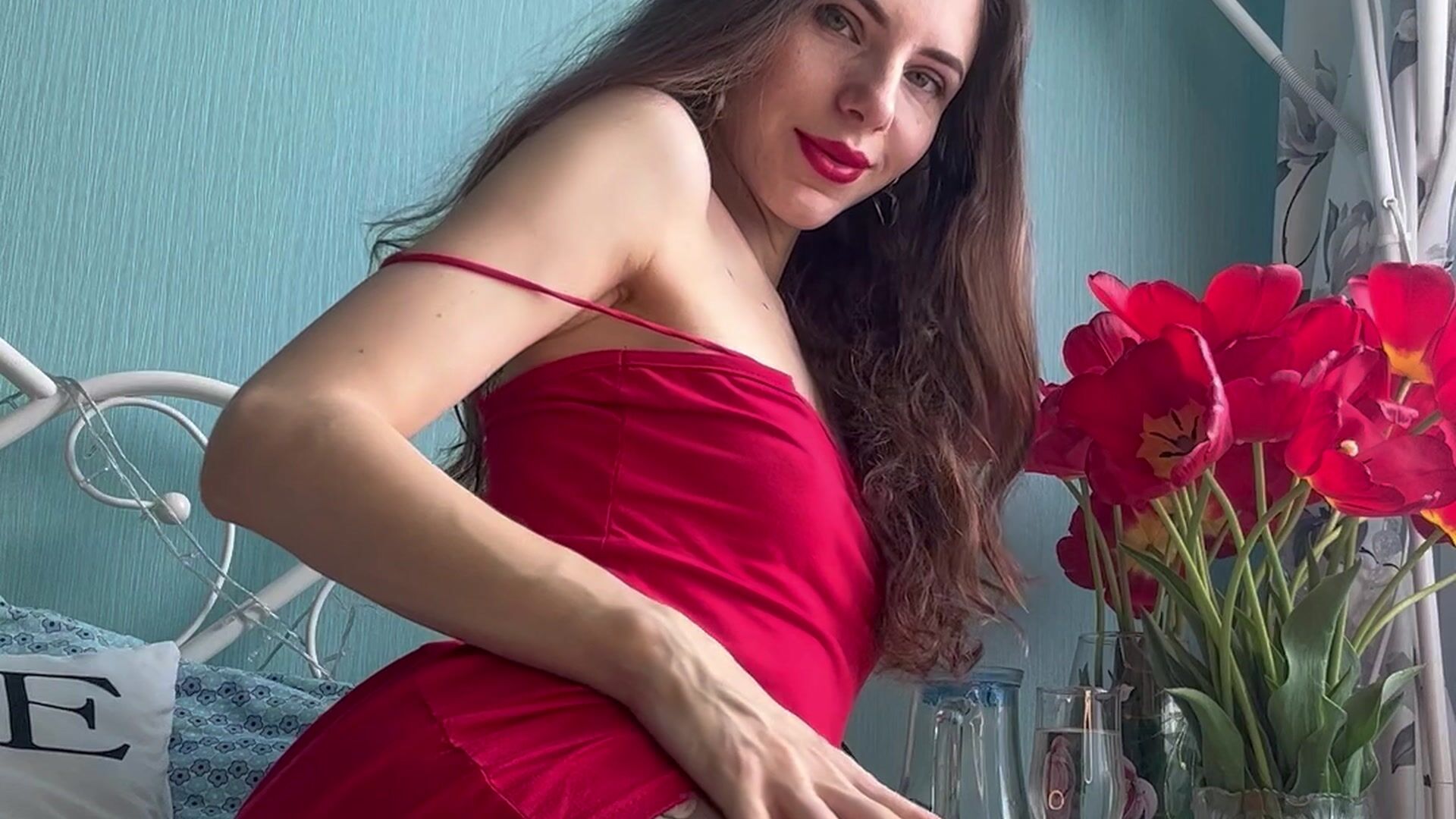 Lady in red