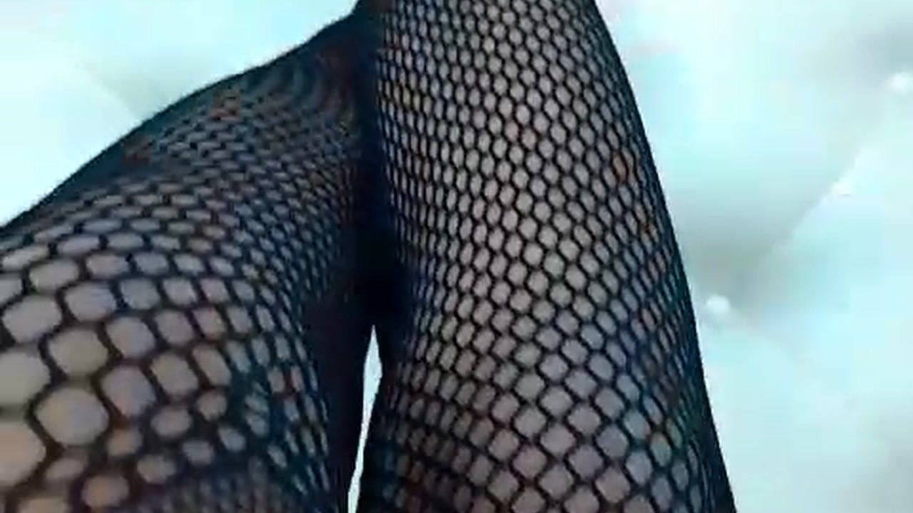 sexy fishnet stockings and black heels